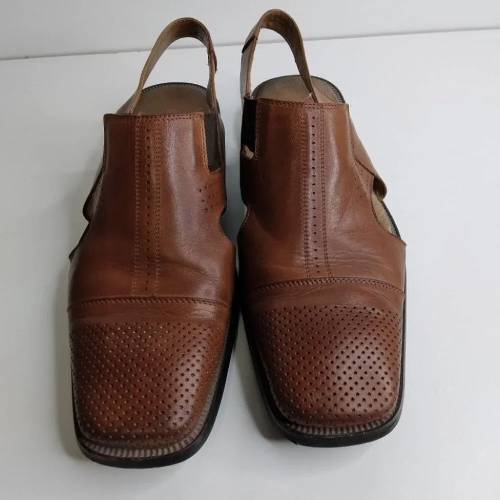 Stacy Adams  Brown Leather Sandals Size 8.5
